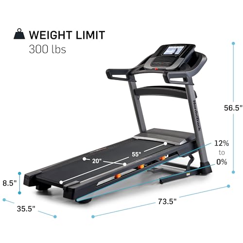 NordicTrack T Series 8.5S Treadmill – iFIT Membership Included, Home Gym Equipment