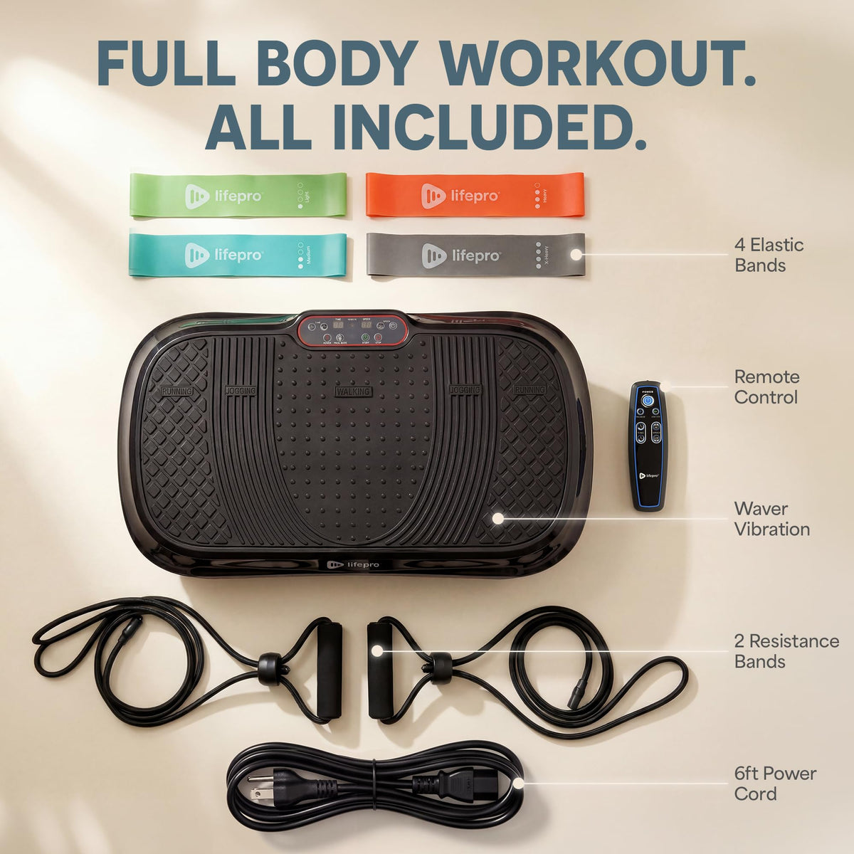 Lifepro Waver Vibration Plate Exercise Machine with 99 Speeds & 10 Presets