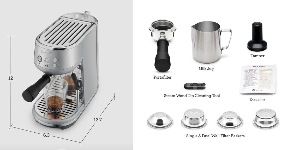 Breville Bambino BES450BSS compact espresso machine