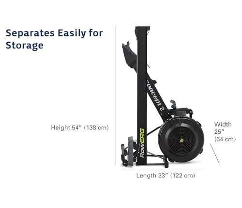 Concept2 RowErg Model D Indoor Rowing Machine - PM5 Monitor, Device Holder, Adjustable Air Resistance, Easy Storage with Black Sweat Towel