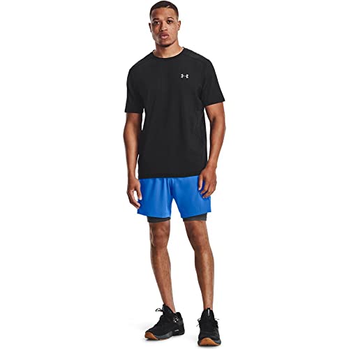 Under Armour mens Armour HeatGear Compression Shorts , Carbon Heather (090)/Black , X-Large