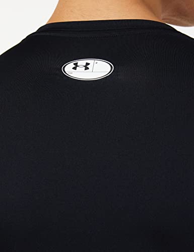 Under Armour Men's Armour HeatGear Compression Long-Sleeve T-Shirt , Black (001)/White , Large