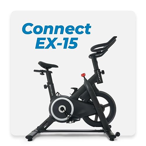 Echelon EX-15 Smart Connect Fitness Bike, 30-Day Free Echelon Membership, Easy Storage, Small Spaces, Cushioned Seat, Solid, Stable Design, HIIT, Top Instructors, 32 Resistance Levels, Bluetooth