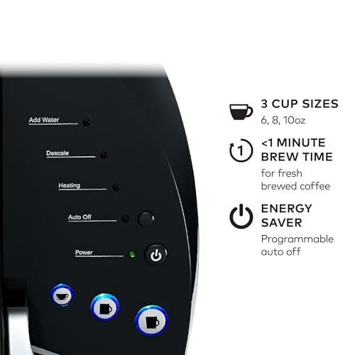 Keurig K-Classic Coffee Maker K-Cup Pod, Single Serve, Programmable, 6 to 10 oz. Brew Sizes, Black