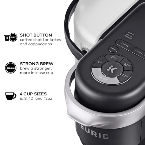 Keurig K-Cafe Single Serve K-Cup Coffee, Latte and Cappuccino Maker, Dark Charcoal