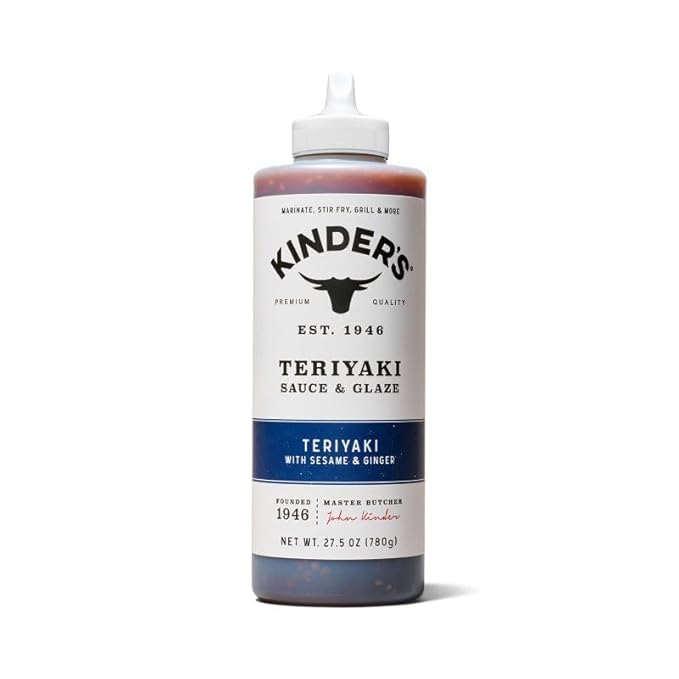 Kinders Teriyaki Sauce and Glaze With Sesame and Ginger, 25.7 Ounces Per Bottle | Marinate, Stir Fry, Grill and More