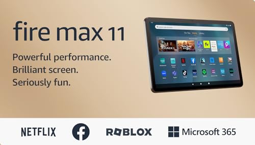 Amazon Fire Max 11 tablet, vivid 11” display, all-in-one for streaming, reading, and gaming, 14-hour battery life, optional stylus and keyboard, 128 GB, Gray, without lockscreen ads