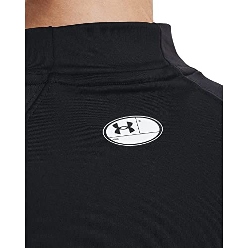 Under Armour Women's Standard ColdGear Authentics Mock Neck, Black (001)/White, Large