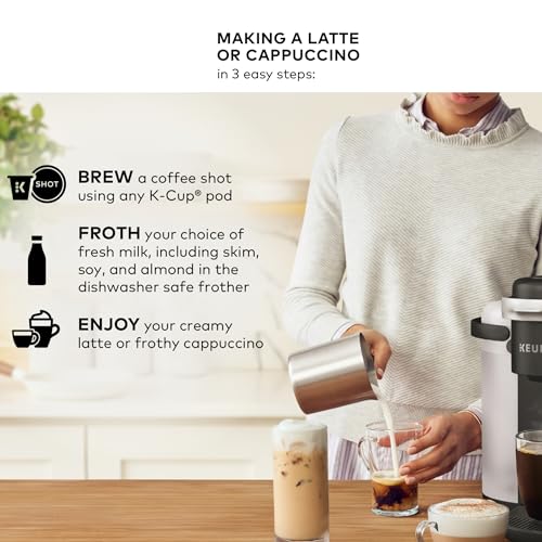 Keurig K-Cafe Single Serve K-Cup Coffee, Latte and Cappuccino Maker, Dark Charcoal