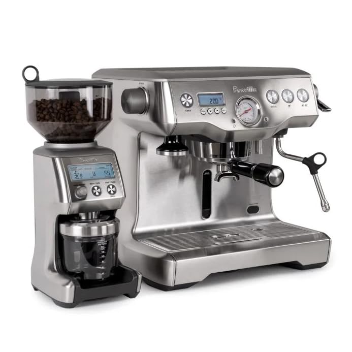 Breville Dynamic Duo Dual Boiler Espresso Machine and Smart Grinder Pro Package, Stainless Steel - BEP920BSS