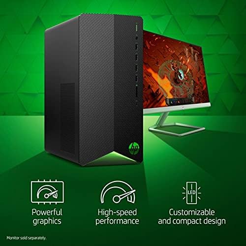 HP 2021 Newest Pavilion Gaming Desktop Computer, AMD 6-Core Ryzen 5 5600G Processor(Beat i7-8700, Upto 4.4GHz), AMD Radeon RX5500 4 GB, 8GB RAM, 256GB PCIe NVMe SSD,Mouse and Keyboard, Win 10 Home