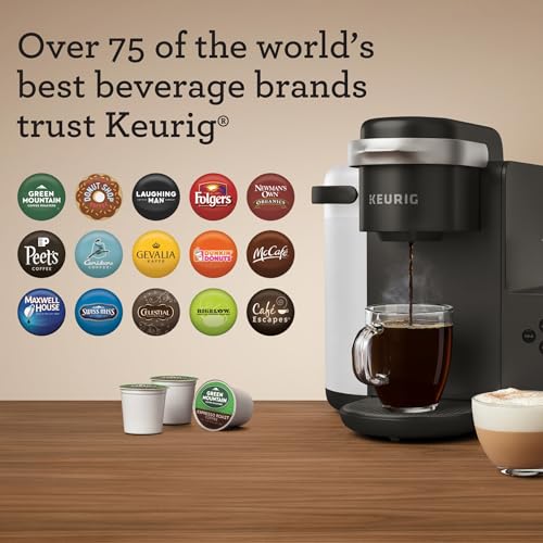 Keurig K-Cafe Single Serve K-Cup Coffee, Latte and Cappuccino Maker, Dark Charcoal