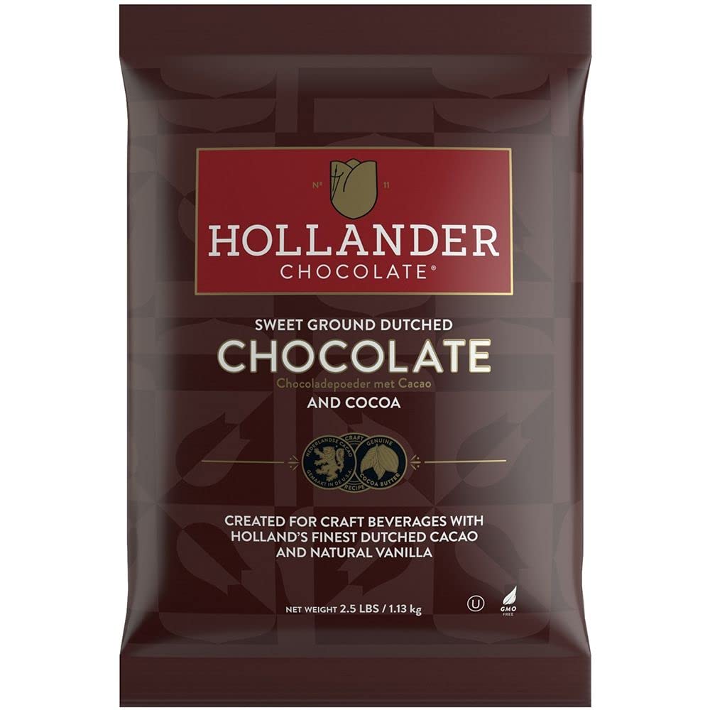 Hollander Chocolate Sweet Ground Chocolate Powder, 2.5 Lb (Pack Of 10)