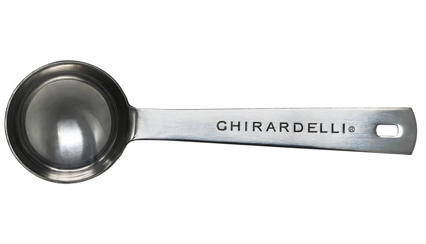 Ghirardelli Sweet Ground Dark Chocolate & Cocoa Powder, 3 Pound Can (Pack of 1) with Ghirardelli Stamped Barista Spoon