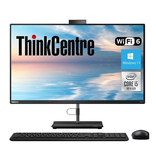 Lenovo ThinkCentre Neo 30a 23.8" FHD Business All-in-One, Intel Core i5-13420H, 16GB RAM, 512GB SSD, Wired KB & Mouse, RJ-45, HDMI, Wi-Fi 6, Webcam, Windows 11 Pro, Black