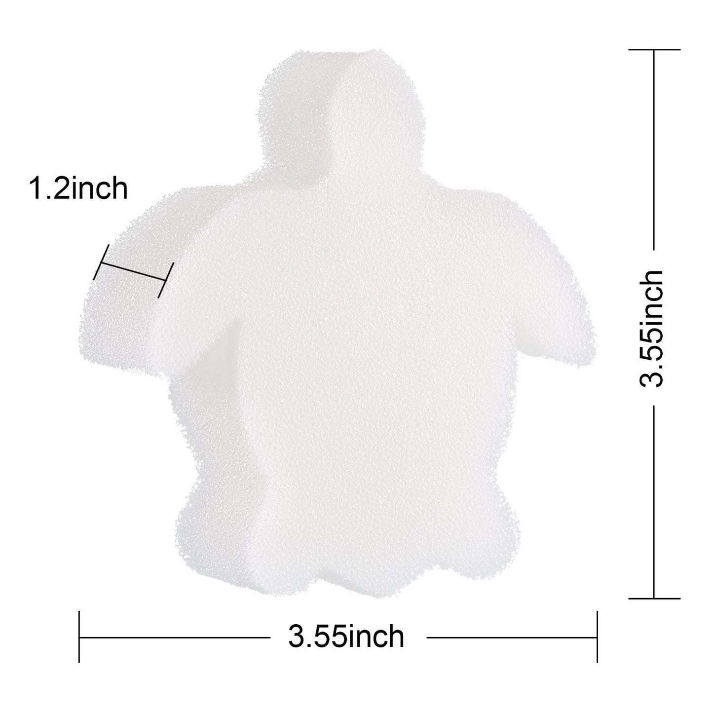 Chuangdi 24 Pieces Hot Tub Sponge, Turtle Oil Scum Absorbing Absorber for Spa and Swimming Pool (White)