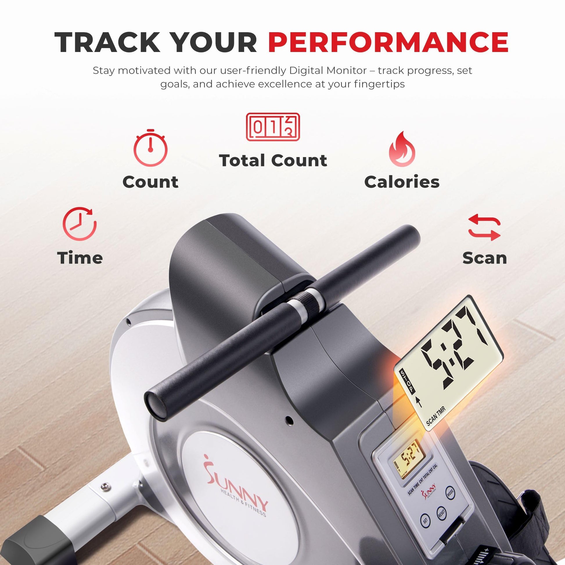 Sunny Health & Fitness Magnetic Rowing