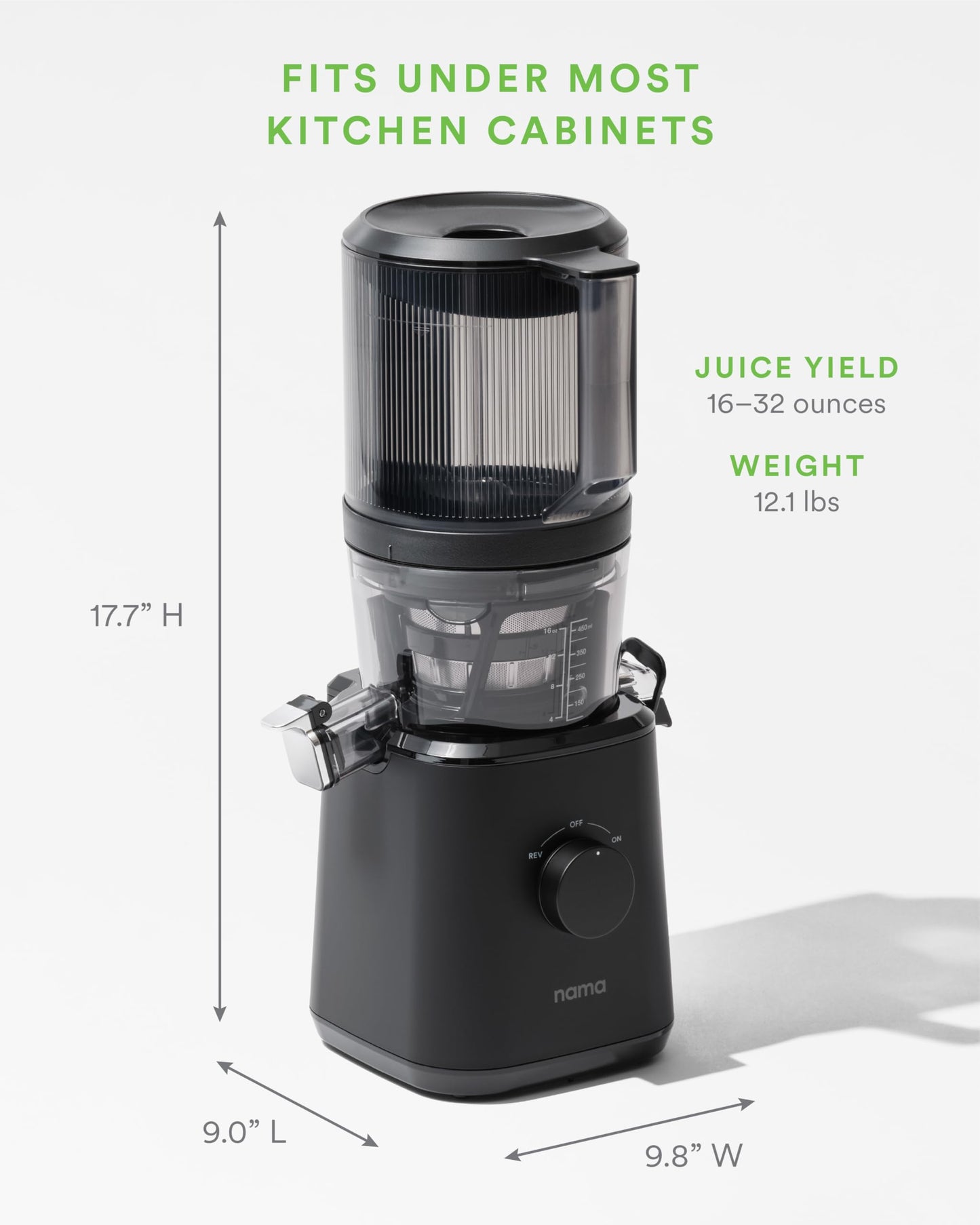Nama J2 - Cold Press Juicer - Hands-Free - Black