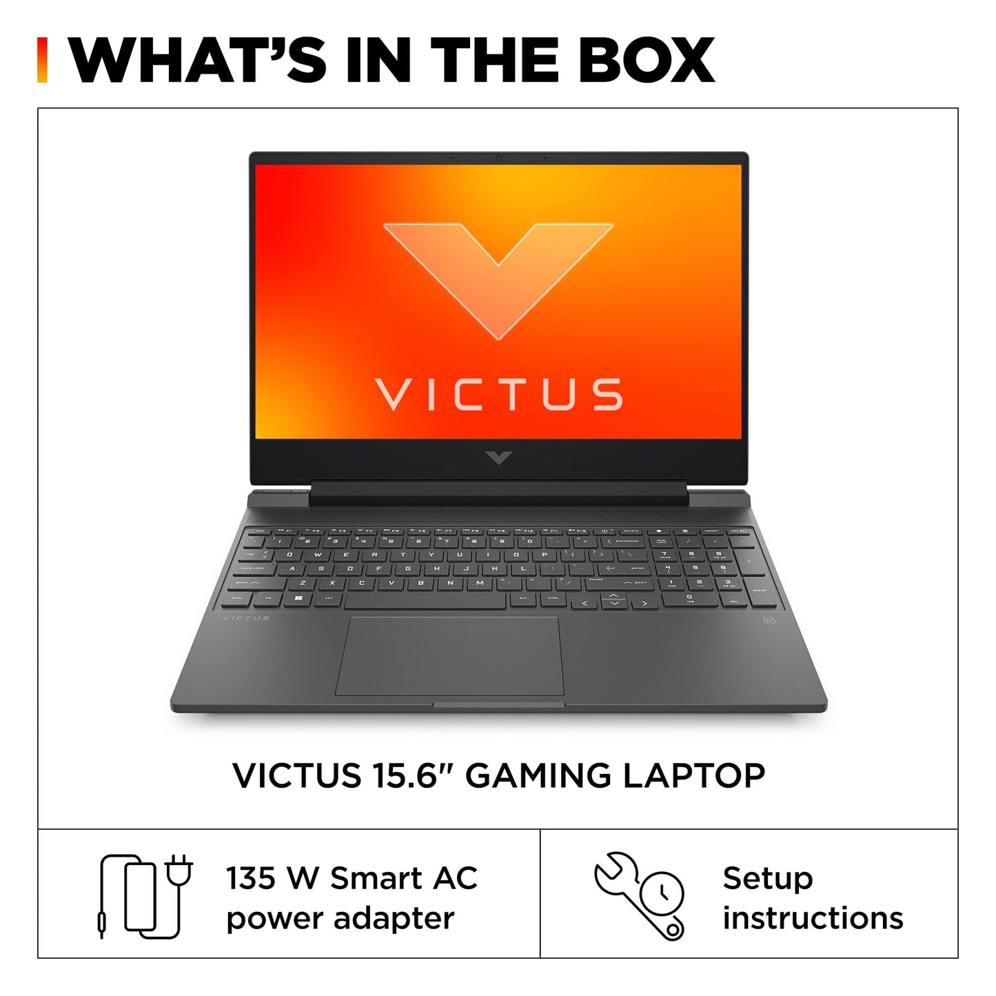 HP Victus 15.6 inch Laptop, FHD 144Hz Display, Intel Core i5-12450H, 8 GB RAM, 512 GB SSD, NVIDIA GeForce RTX 2050 GPU (4 GB Dedicated), Windows 11 Home, 15-fa1029nr (2024)