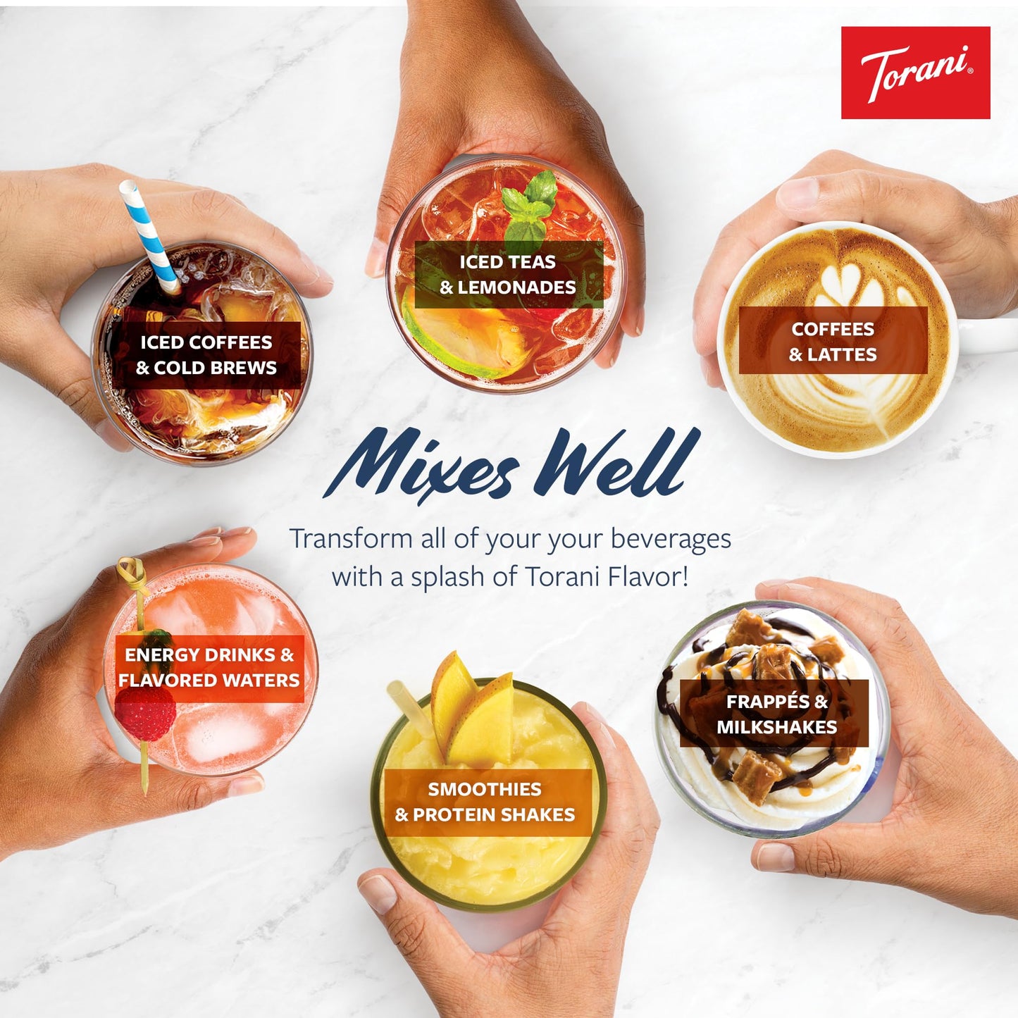 Torani Syrup, Cane Sugar Sweetener, 25.4 Ounces (Pack of 4)